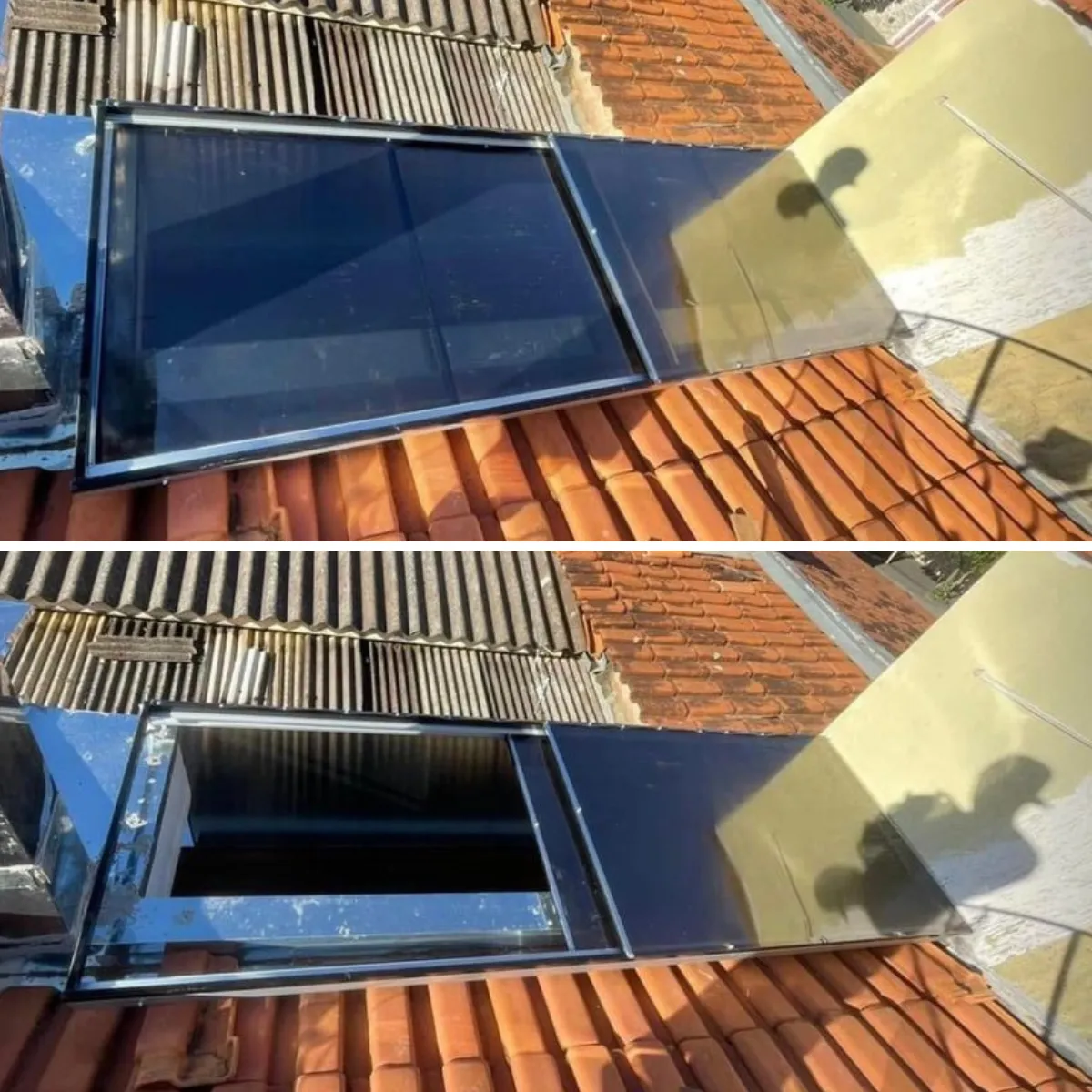 Cobertura Retrátil Policarbonato/Telha/Vidro em Atibaia SP Cobertura Retrátil Policarbonato/Telha/Vidro em Atibaia SP — Cobertura em área de piscina