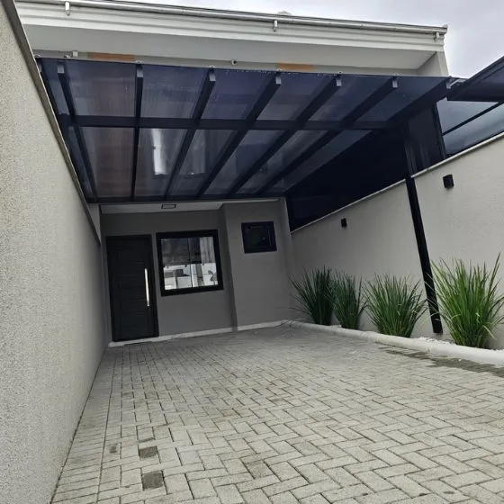 Pergolado Fixo de Ferro em Atibaia SP — Instalação em estacionamento